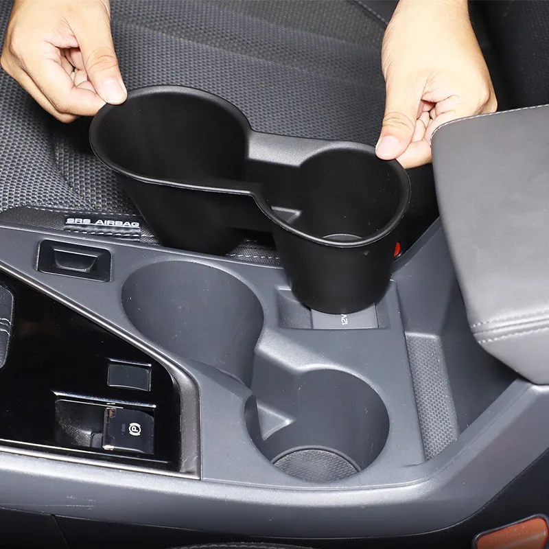 لسوبارو Crosstrek 2023 2024 2025 TPE الأسود سيارة مركز وحدة التحكم مسند الذراع حامل الكأس صندوق تخزين اكسسوارات السيارات الداخلية #1