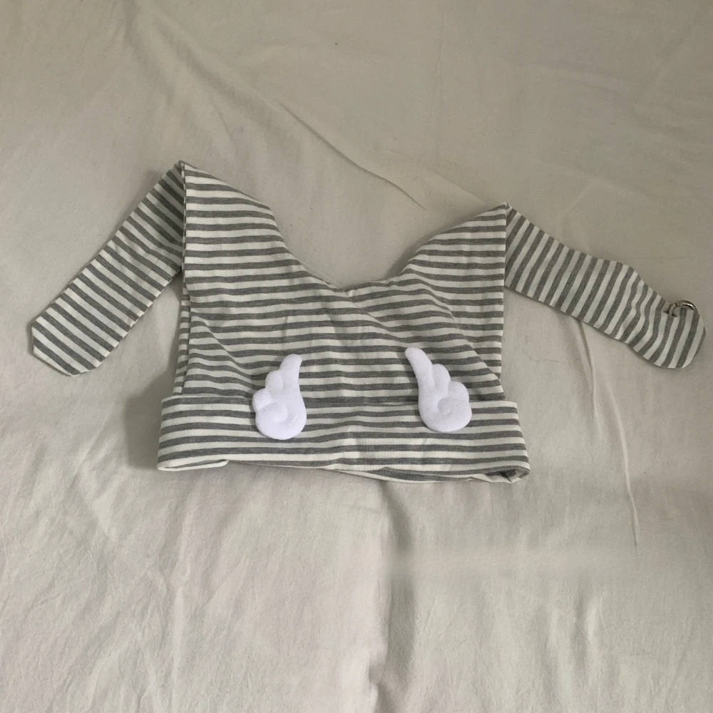 Y2K Cute Subculture Rabbit Ears Hat Millennium Style Sweet Cool Niche Personalised Pullover Hat Funky Striped Winged Wrap Hat