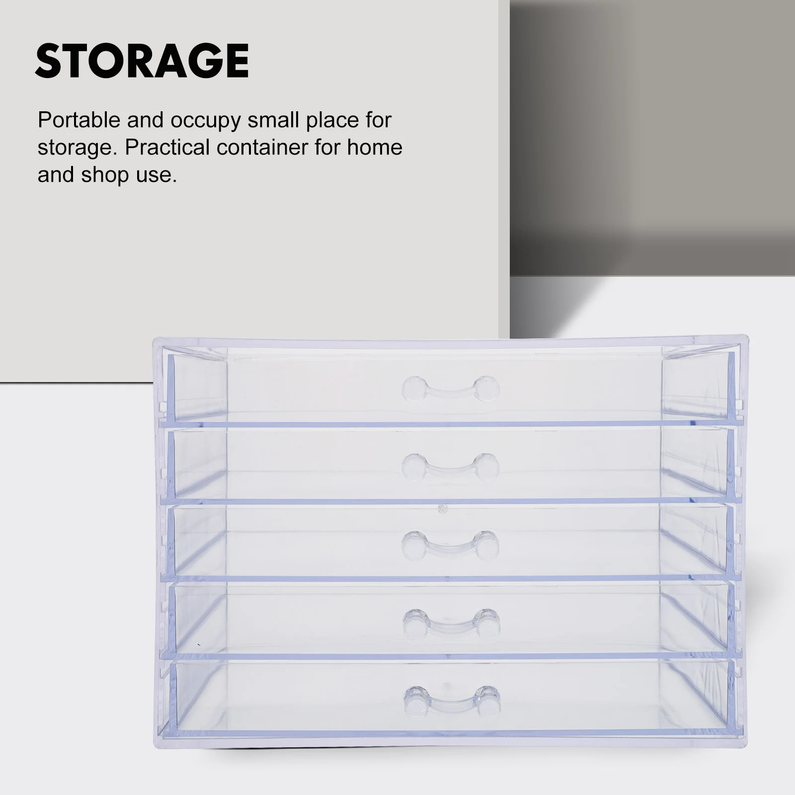 Storage Nail Box Acrylic Drawers Makeup Organizer Tools Accessories Container Display Products Transparent Jewelry Clear Case