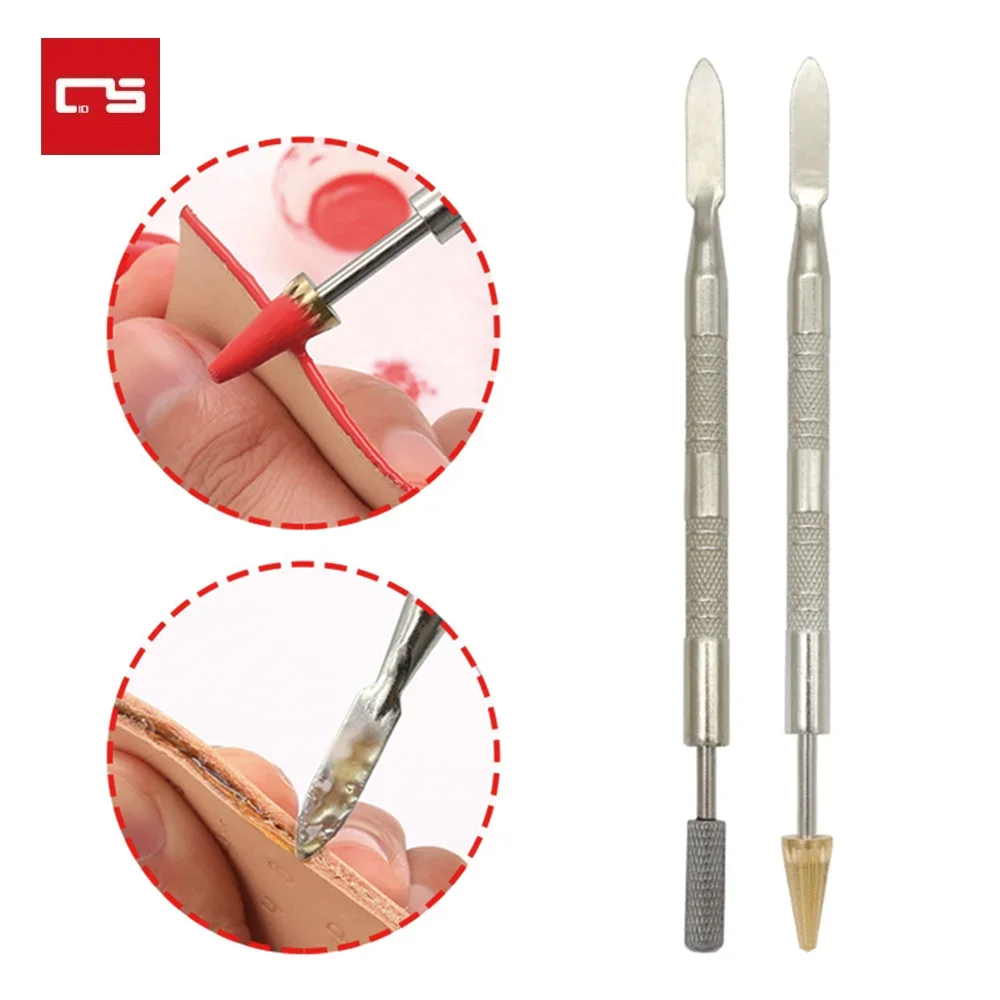 

Leather Dual Head Edge Oil Gluing Dye Pen Applicator Speedy Paint Roller Tool for Leather Craft Tools Double