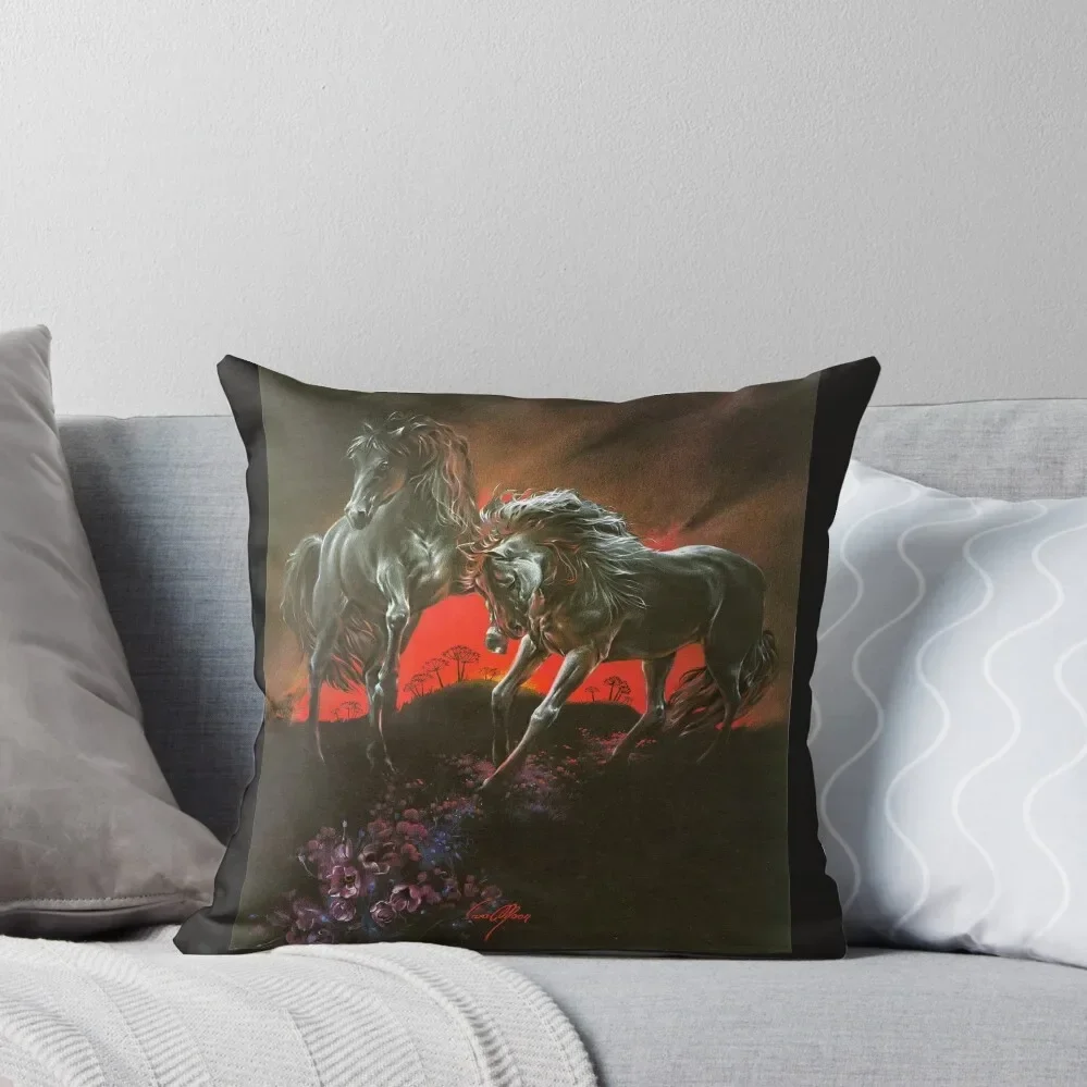 

Dark Horses Throw Pillow pillow pillowcase Rectangular Cushion Cover pillow