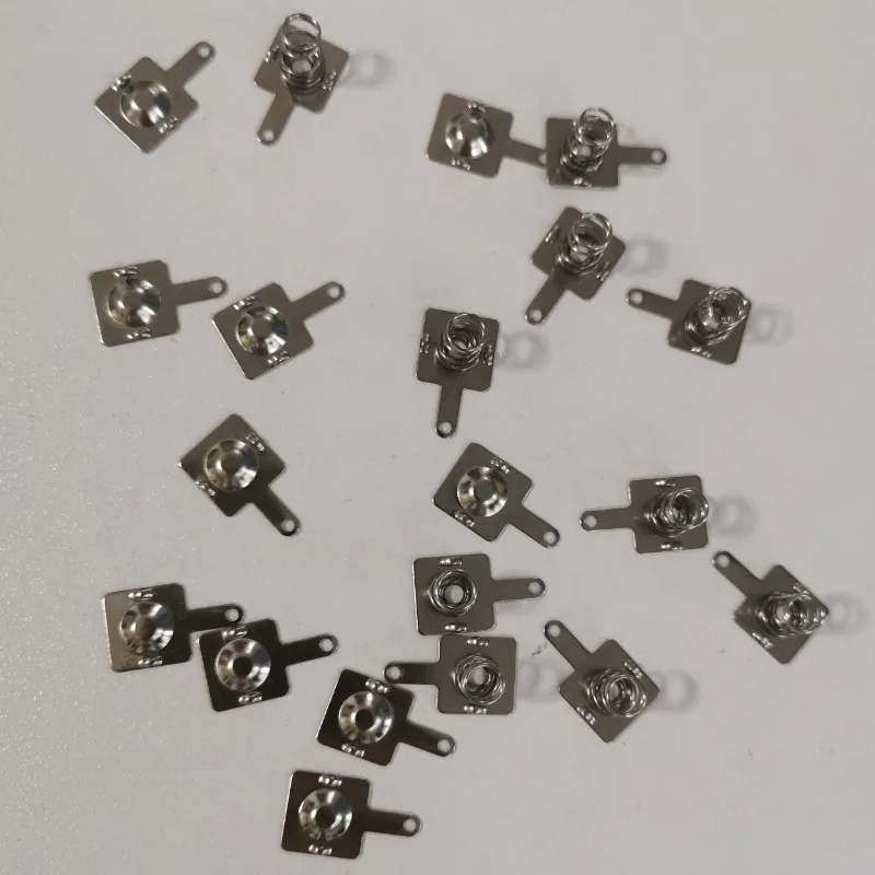 10 Pairs Silver Battery Spring Contact Plate Replacement 14.5 * 9mm For AA AAA Batteries