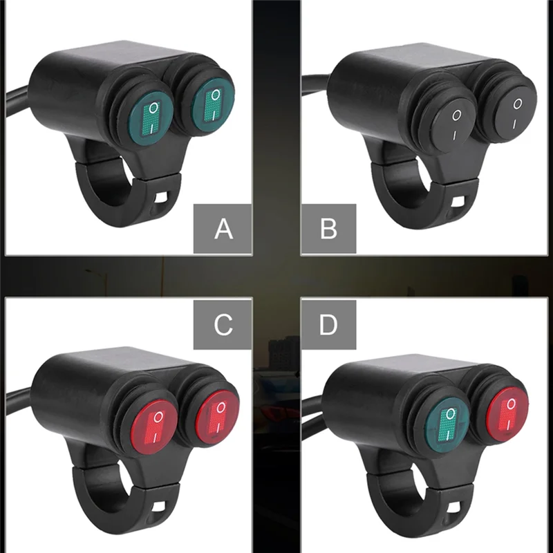 

22Mm Universal Motorcycle Handlebar Headlight Brake Fog Lights Horn Dual Control Button Switch