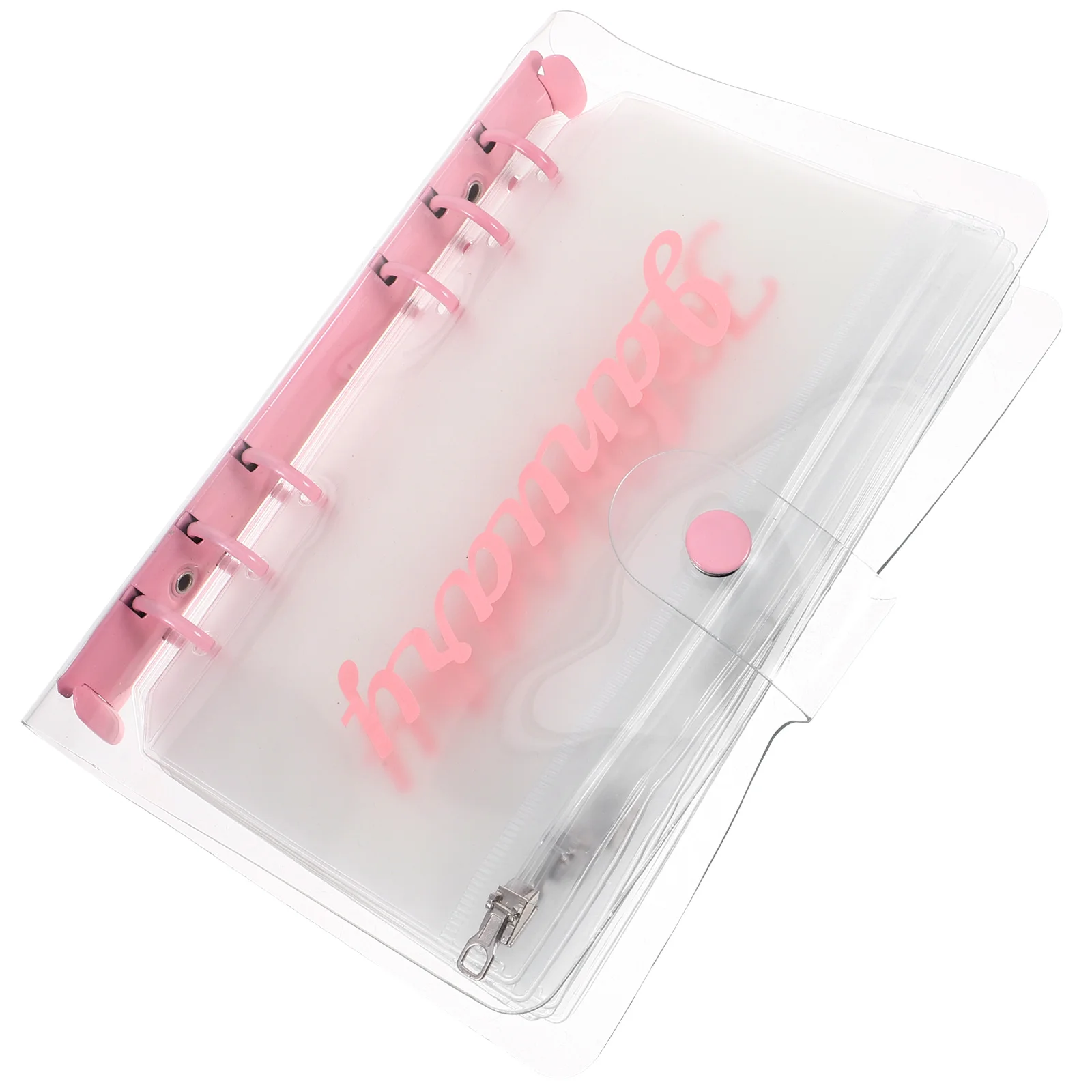 

Budget Binder Envelopes A6 12 Months Cash Bag Pink Shiny PVC Lightweight Document Filing Bags Pocket Binder Loose Leaf Pouch 6