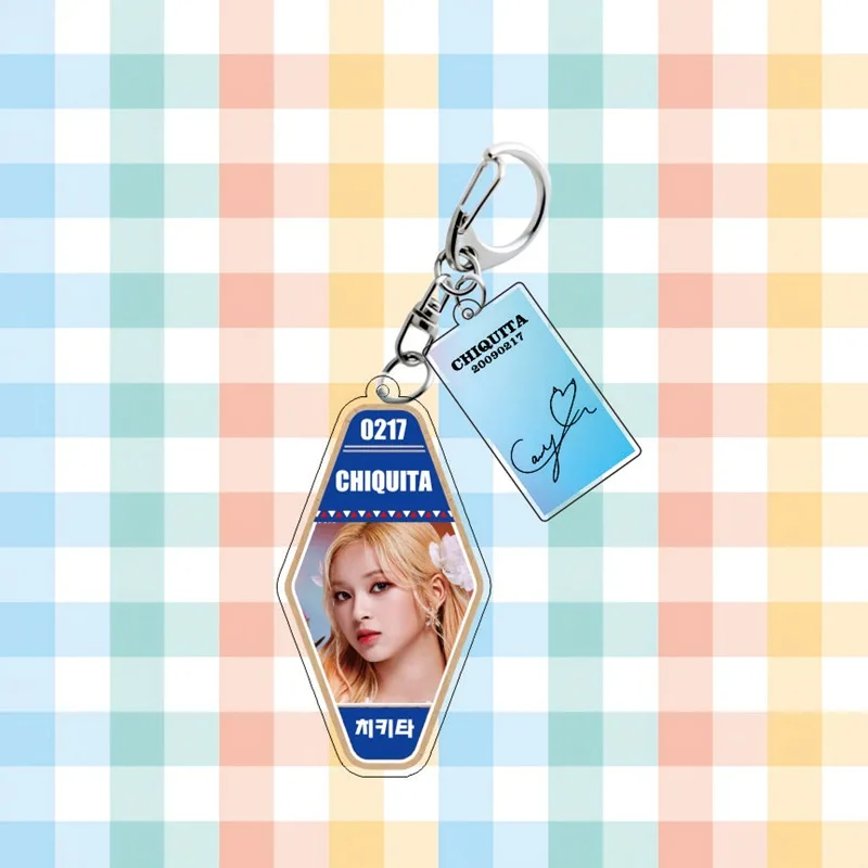 KPOP BABYMONSTER 2-Piece Kerying Ruka Chiquita Haram Asa Member Photo Acrylic Keychain Backpack Pendant Accessories Fans Gift