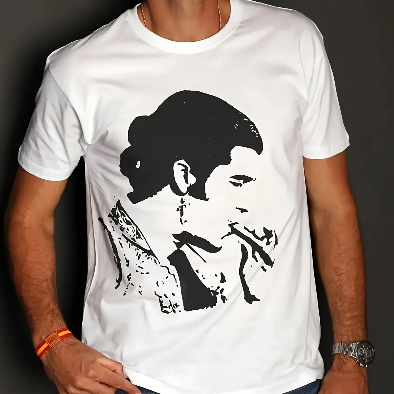 Camiseta Gráfica de Verano para Hombre con Diseño de Torero Morante de La Puebla, Estampado Español, Cuello Redondo, Ajuste Regular, Estilo Casual