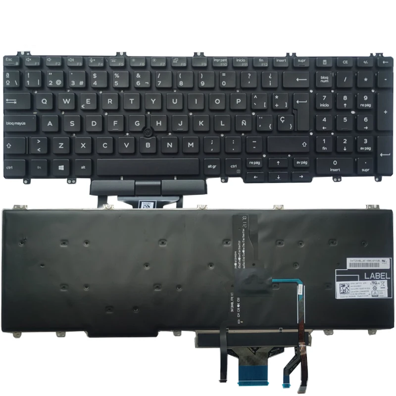 New French/US/Spanish Keyboard For Dell Precision 3500 3501 3540 3541 Latitude 5500 5501 5510 5511 0M25NK 0XPYPV With Backlight