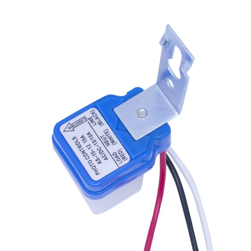 Waterproof  AS-10 10A Photoswitch Sensor Switch Auto on Off Photocell Street Light Control AC/DC  50-60Hz 12V 24V 110V 220V