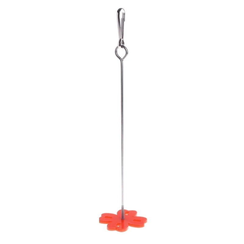 U1JB Bird Holder Foraging Hanging Stainless Steel Parrot Treat Fruit Skewer