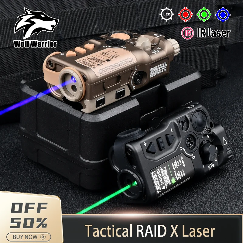 Tactical RAID-X Metal Laser IndicatorRed Green Blue IR Laser Aiming light weapon Hunting accessories For 20mm Picatinny Rail