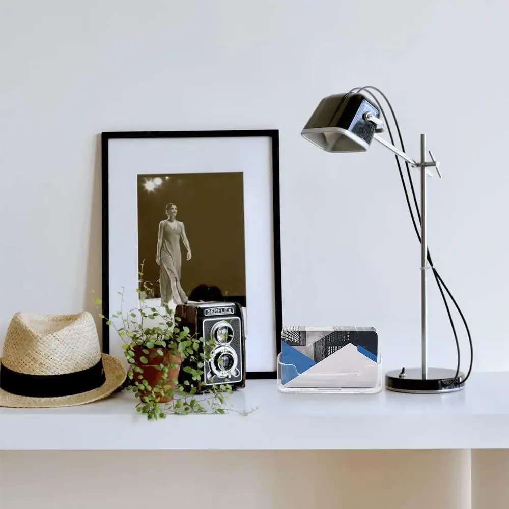 حامل بطاقات عمل بلاستيكي شفاف، حامل عرض بطاقات عمل أكريليك، 30-40 بطاقة عمل