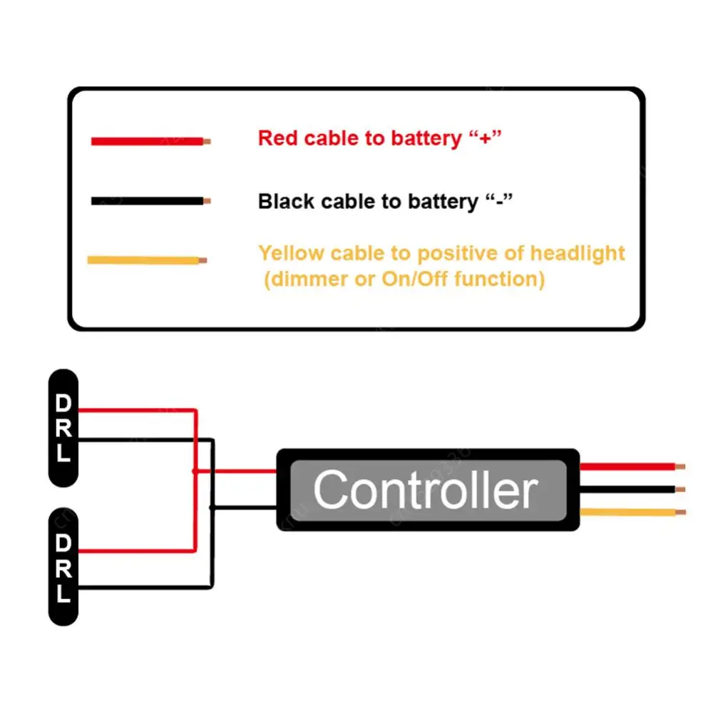 2/1pcs Car LED DRL Controller On/Off Switch Waterproof Auto Daytime Running Light Relay Harness Dimmer Fog Light Controller