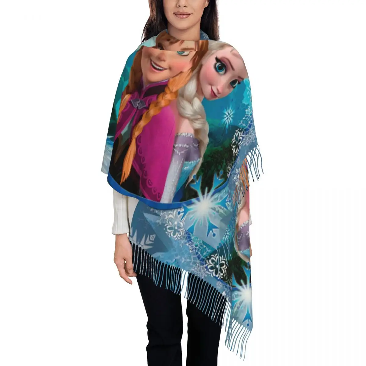 

Custom Print Cartoon Frozen Princess Scarf Men Women Winter Warm Scarves Shawls Wraps