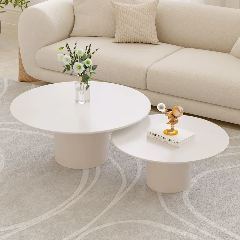

XK Cream Style Stone Plate Coffee Table Light Luxury Modern Minimalist Living Room Home Small Apartment Minimalist Table