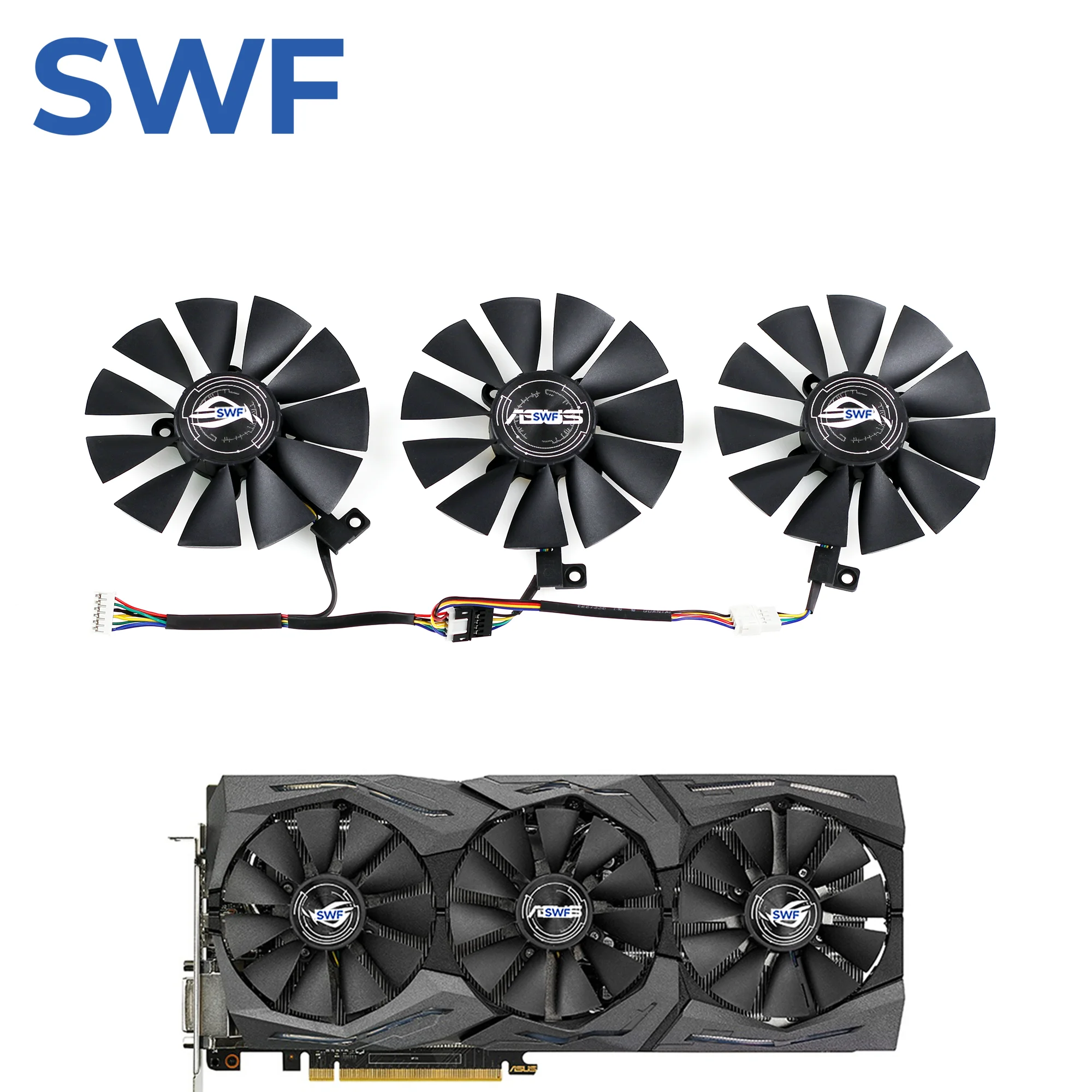 87MM T129215SU T129215SM Cooling Fan For ASUS GTX 980 1060 1070 1080 Ti RX 480 R9 390X Video Card PLD09210S12HH/M FDC10U/H12S9-C