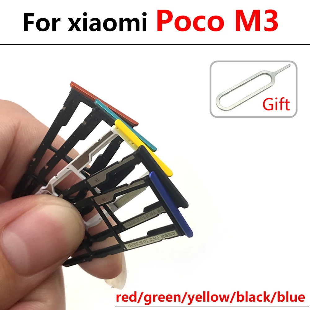 New SIM Card Tray chip drawer Slot Holder Adapter Replacement Part For Xiaomi Poco X3 F2 Pro M3 POCOHONE  F1+ Pin