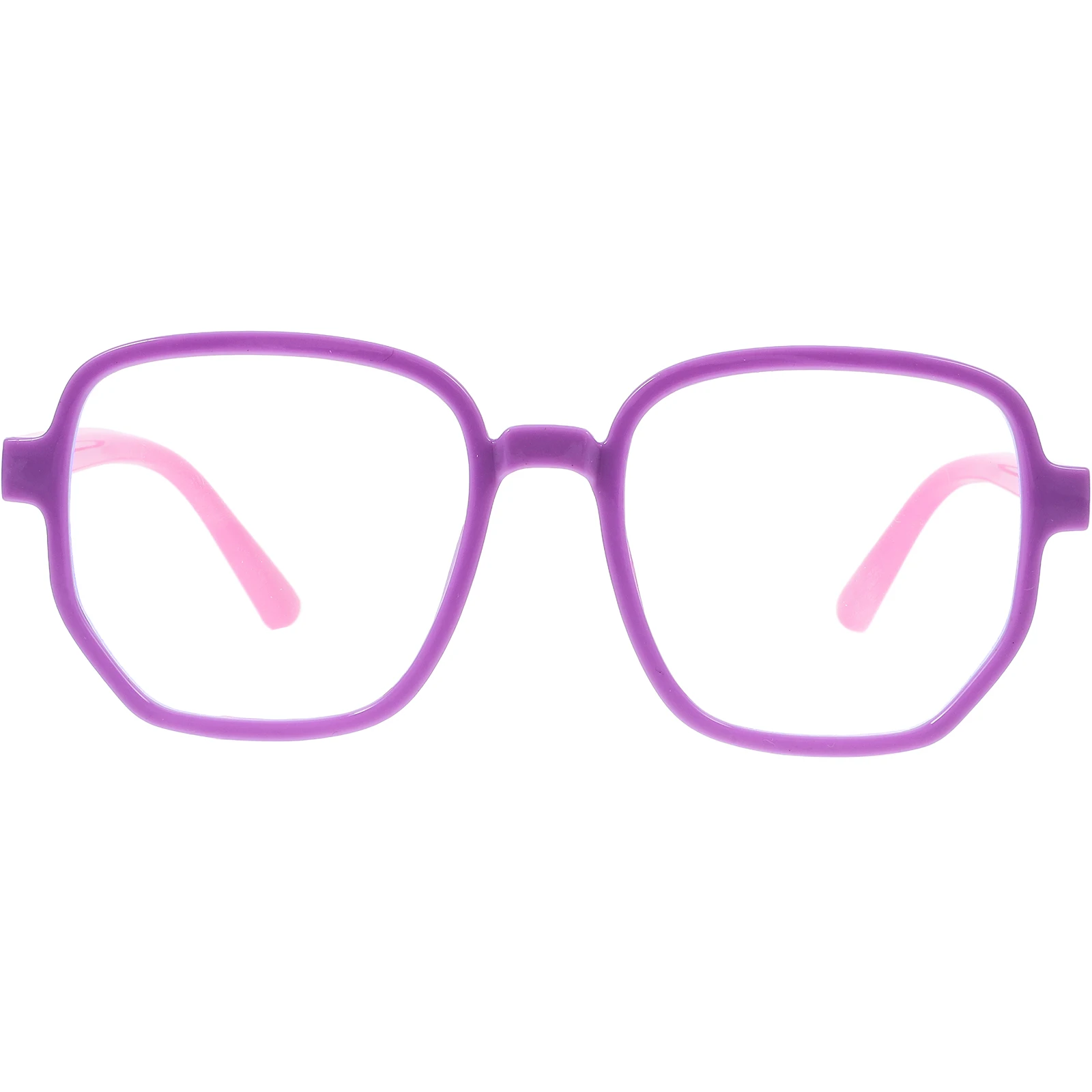 

Blue Light Blocking Glasses Kids Eyeglass Square Purple Frame Pink Leg Light Reading Eye Protective Computer Glasses