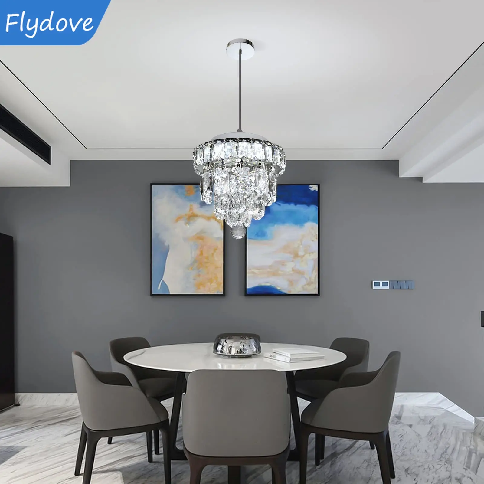 

Mini Crystal Chandelier Chrome Living Dining Room Kitchen Lighting Decor Ceiling Lamp Indoor Bedroom Lights Decor Fixture