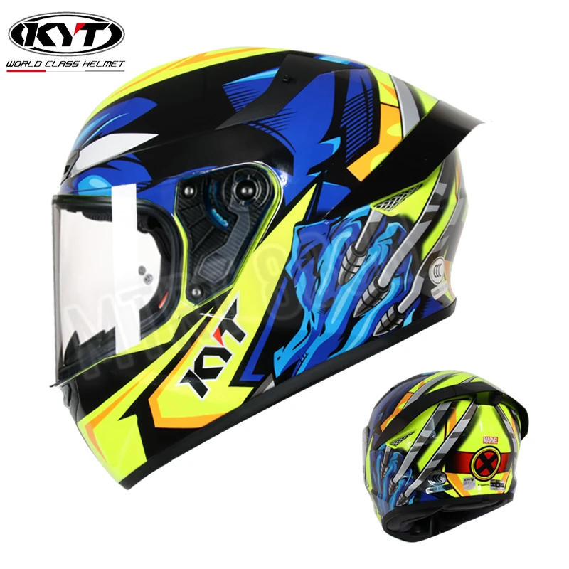 ECE DOT Certification  KYT NF Motorcycle Helmet Full Face Helmet High Density ABS With Lens Lock For Track Racing Capacete KYT