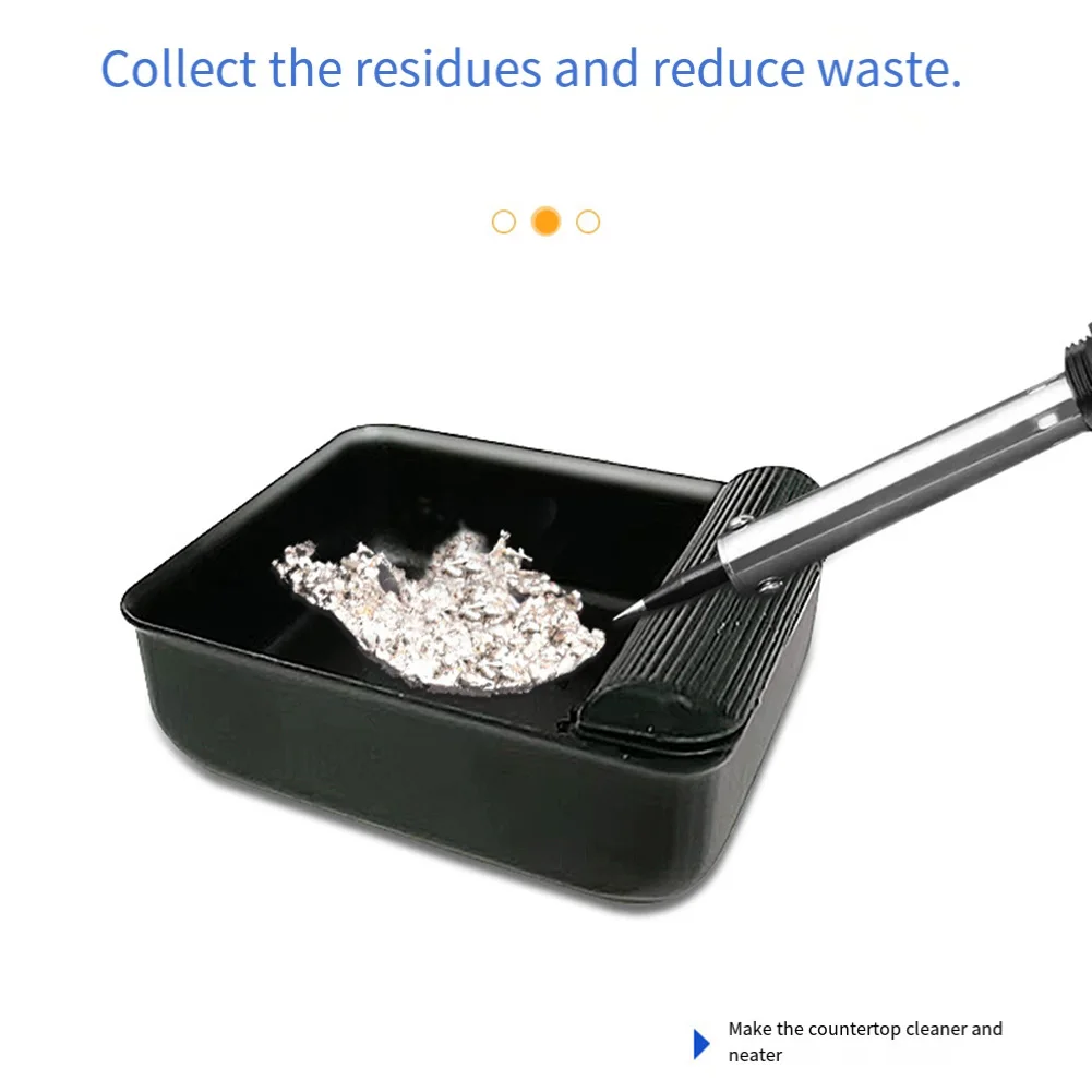 Solder slag recycling storage box with frosted paint for anti static and heat resistant soldering iron tip cleaning use