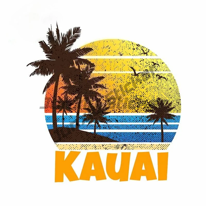 

For Kauai Hawaii Car Stickers Personality Surfboard Decal Windshield Motorcycle Bumper Decoration