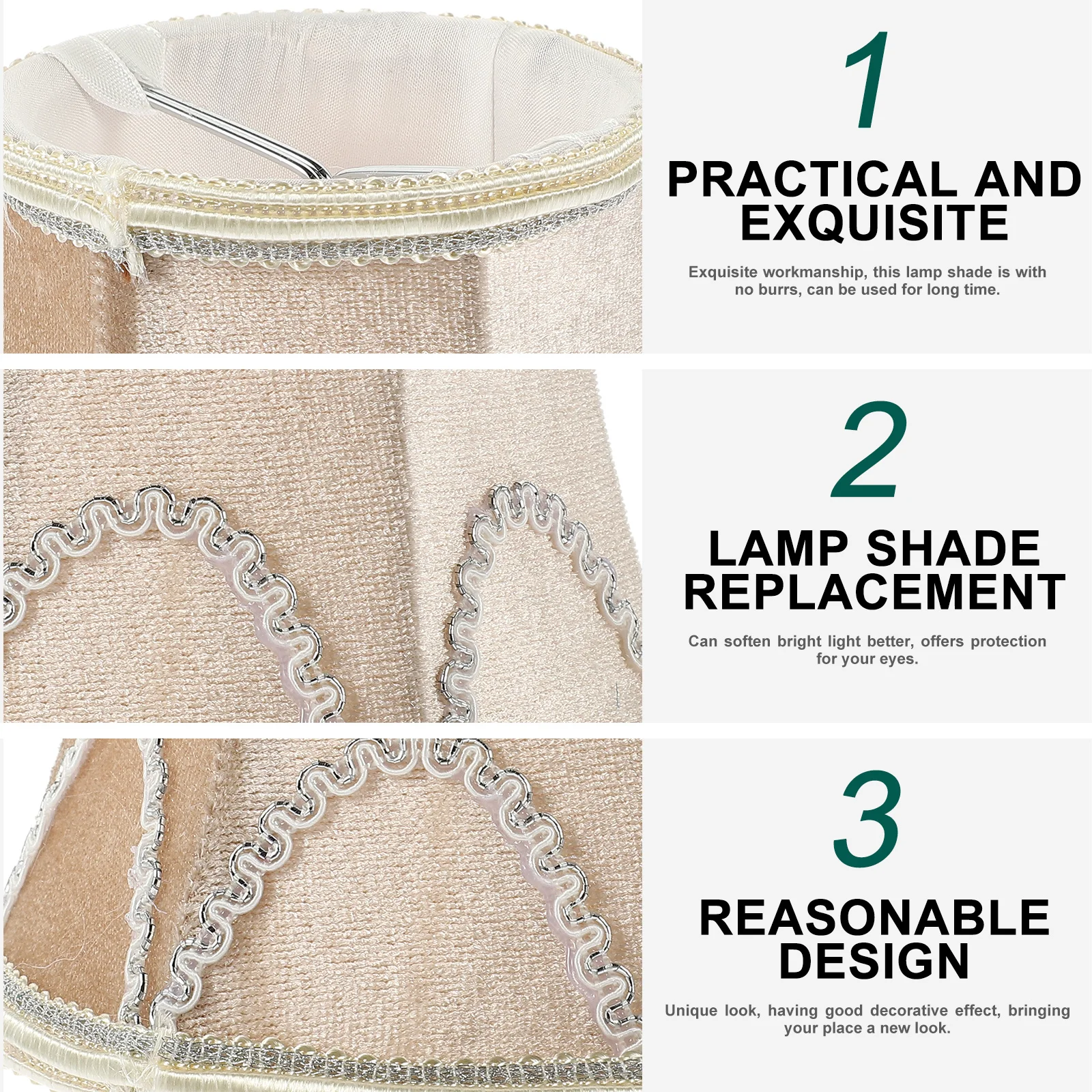 

Durable Floor Lampshade Modern Fabric Table Light Cover Easy Installation Create Warm Atmosphere Anywhere Lamp Shades