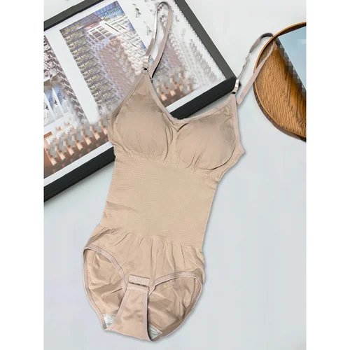 Imagen 2 del producto Juego de 3 monos moldeadores de cuerpo de color sólido diseñados para levantar brazos, viene con bragas a juego, adecuados para todas las estaciones