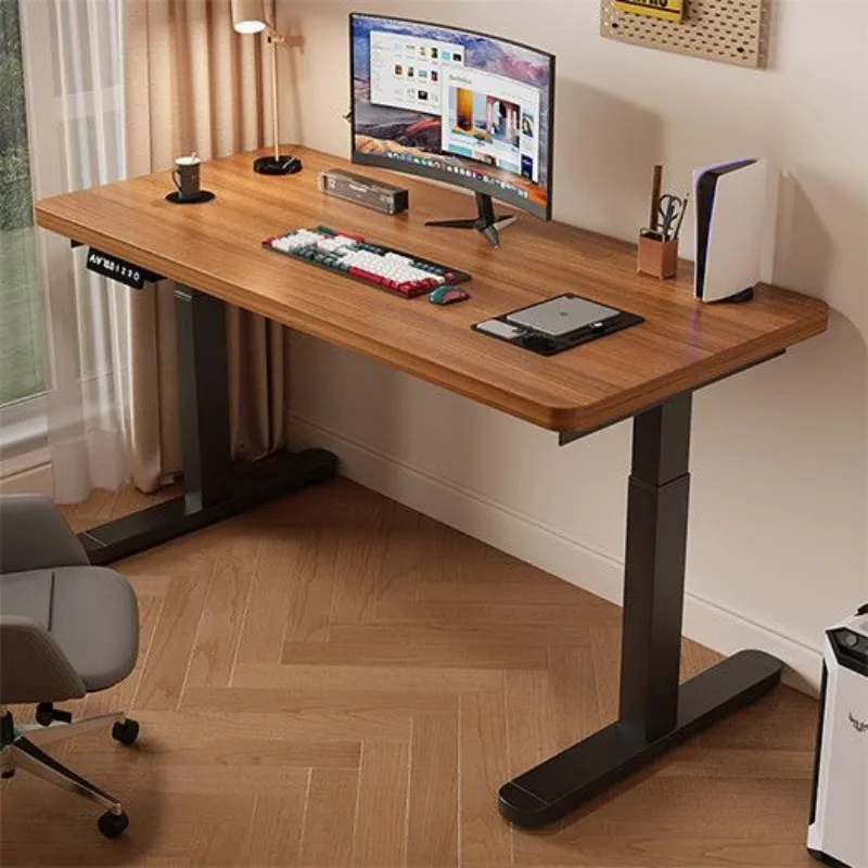 Solid Wood Electric Lifting Table Smart Computer Table Lifting E-sports Table Home Learning Office Desk Workbench Computer Desks