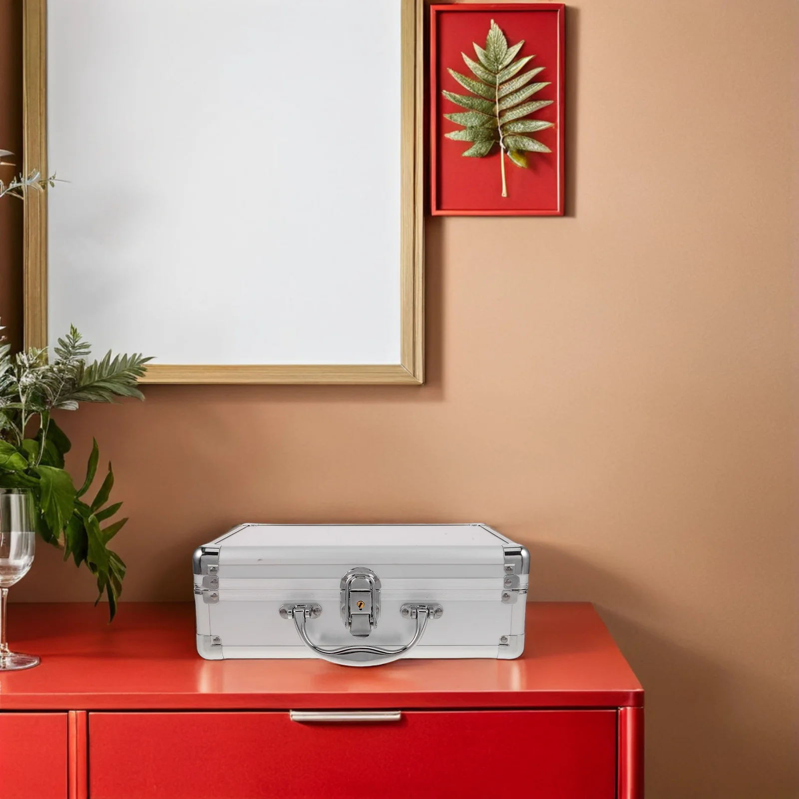 المحمولة سبائك الألومنيوم صندوق تخزين مفتاح قفل غطاء واقٍ مزخرف لهاتف آيفون صندوق حمل واقية لأدوات وثائق الميكروفونات الكاميرات #3