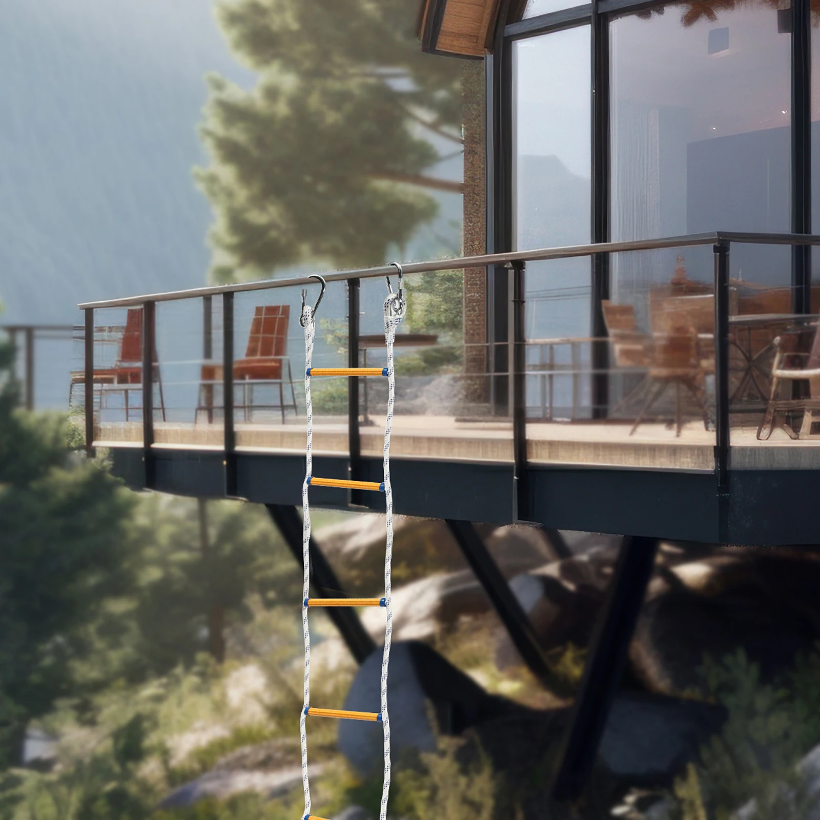 Mehrzweck-Hochleistungs-Notfall-Rettungsseilleiter, schneller Einsatz für Katastrophen für die Notfall-Evakuierung zu Hause/ im Büro