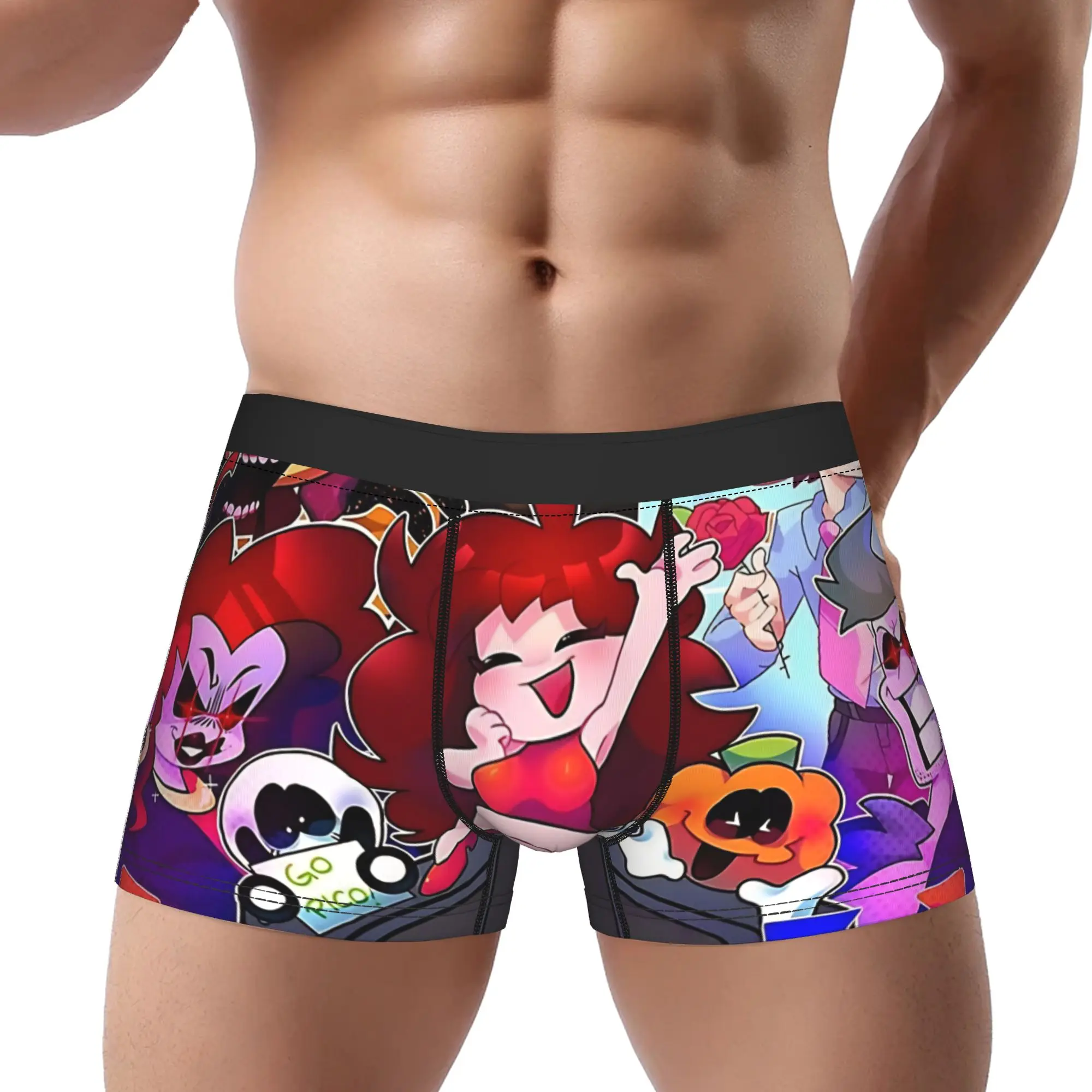 

Коллаж Friday Night Funkin, трусы FNF, дышащие трусики, мужское нижнее белье, вентилируемые шорты, боксеры