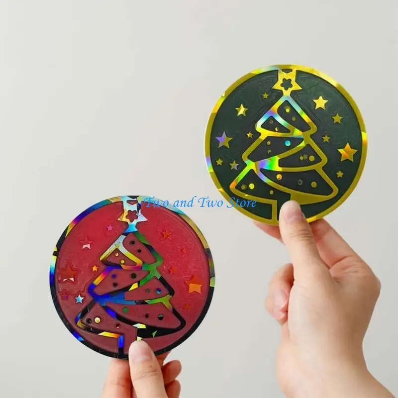 HX6F Diy Hausgemachte Form Kaffee Untersetzer Licht und Schatten Runde Silikon Tablett Form