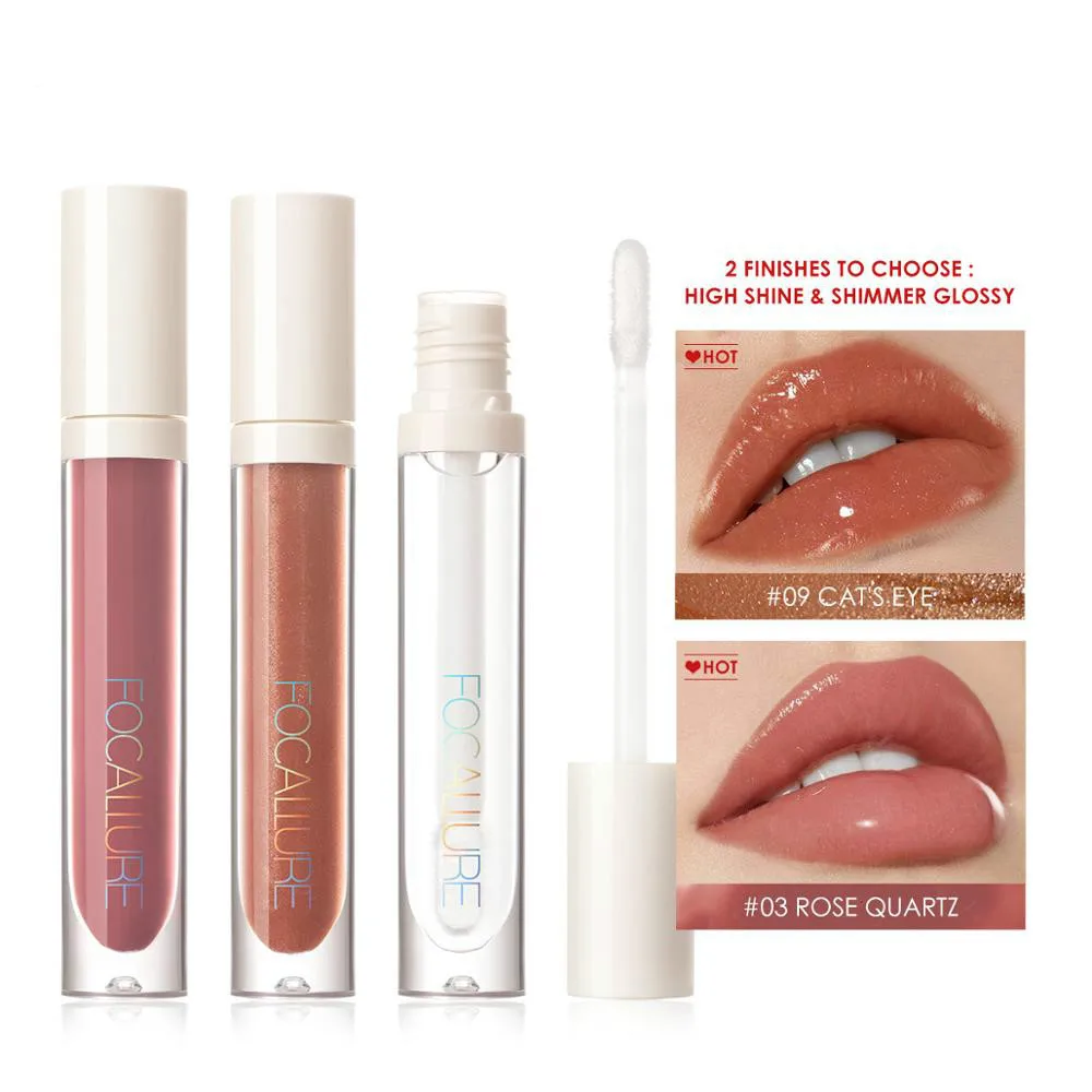 Nourise Lip Glow High Shine&Shimmer Glossy Lips Makeup Non Sticky Plumping Lip Gloss