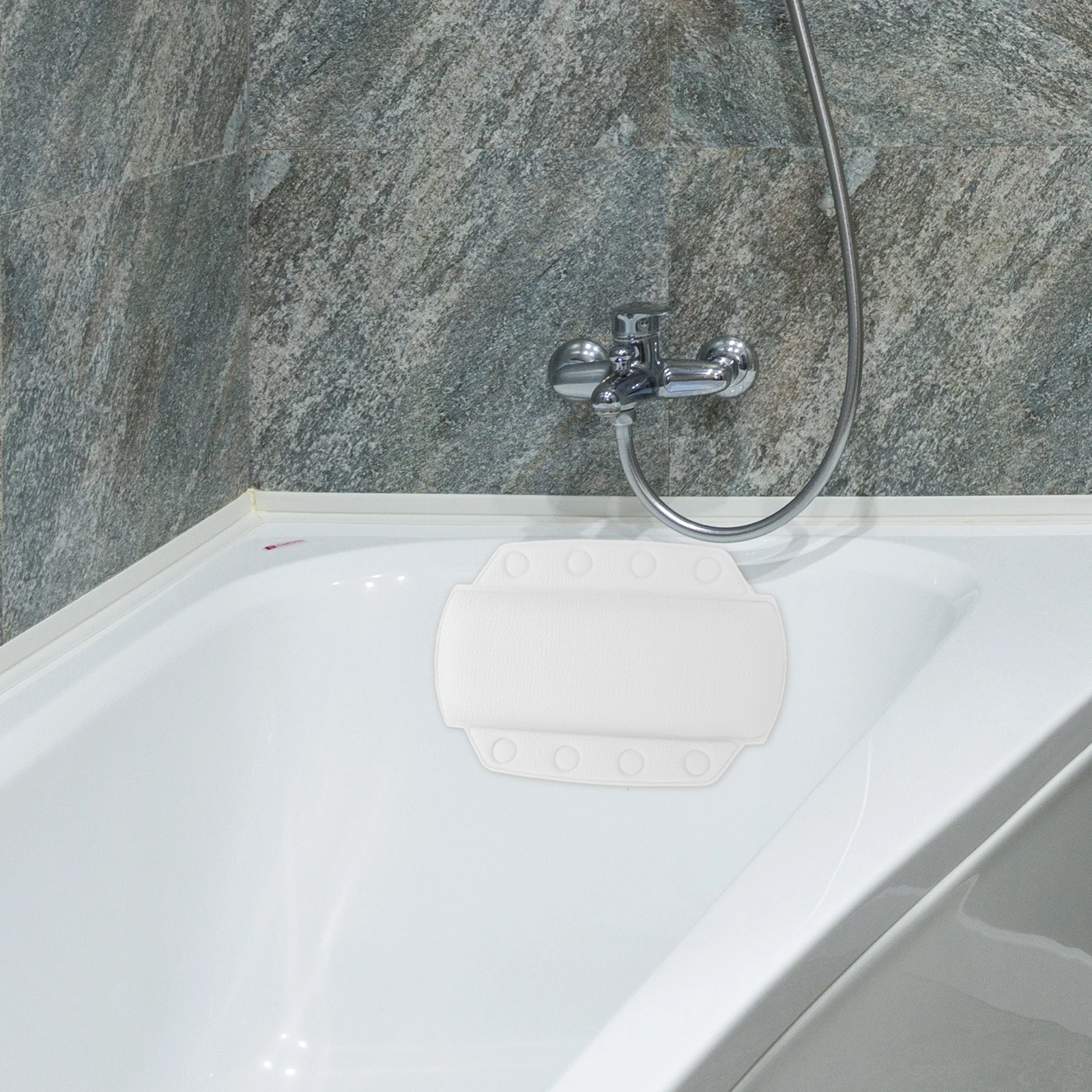

Bathtub Pillow Head Rest Bathroom Soaking Headrest with Suction Cup Accessories Cushion Pillows
