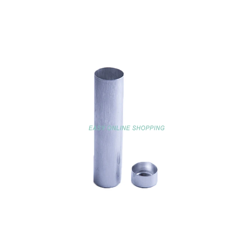 100Pcs New Dental Lab Aluminum Cartridge With Lip For Dental Flexible Acrylic Denture Use -7Length 25mm diameter