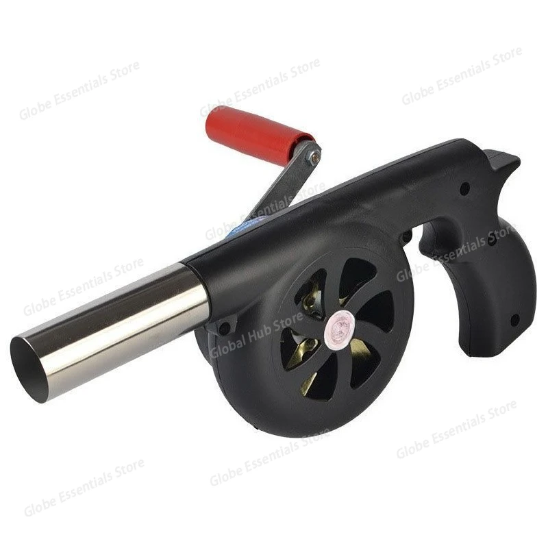 Mini Hand-cranked Air Blower Portable BBQ Grill Fire Bellows Barbecue Fan for Picnic Camping Outdoor Grilling Essentials