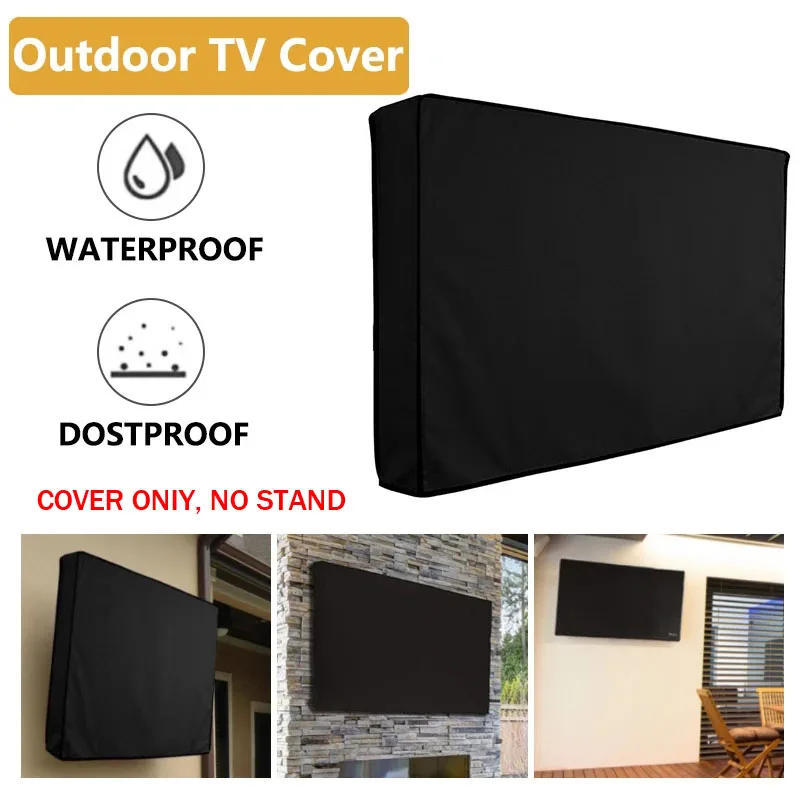 600D Heavy Duty Oxford Fabric Outdoor Waterproof And Weatherproof Tv Cover For 55 Inch External Flat Screen Tv Lcd Led Tv