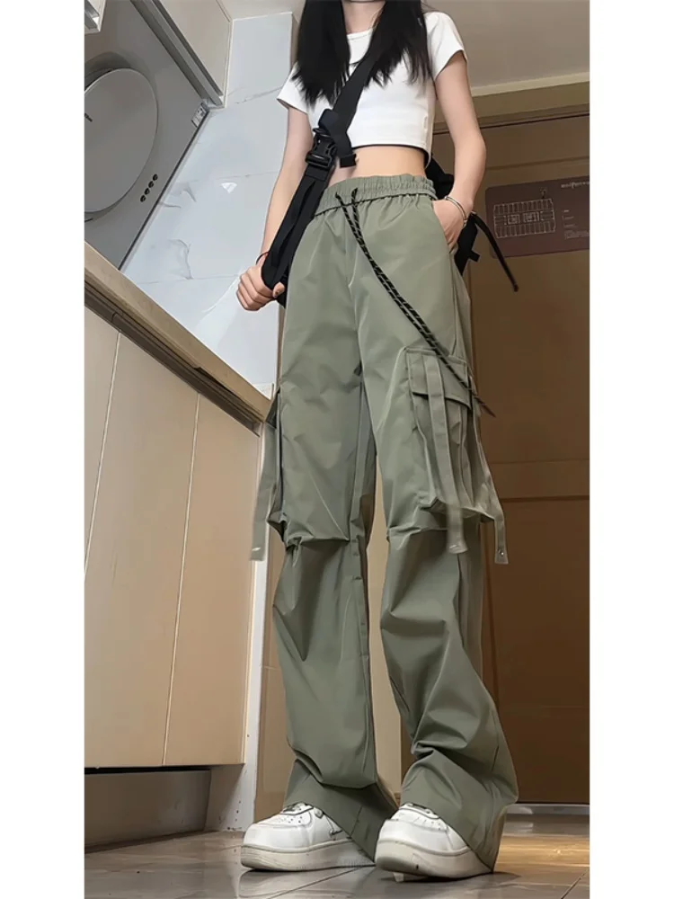 

American Style Straight Leg Workwear Pants Men Summer Thin New Fashion Loose Casual Ice Silk Quick Dry Sports Pants