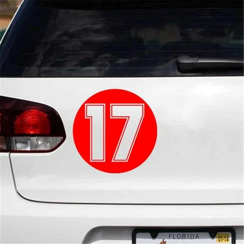 

Off-road Number 17 Digital 17 Fun Car Sticker Vinyl Decal Silver/black Car Sticker Styling 15CM PVC KK
