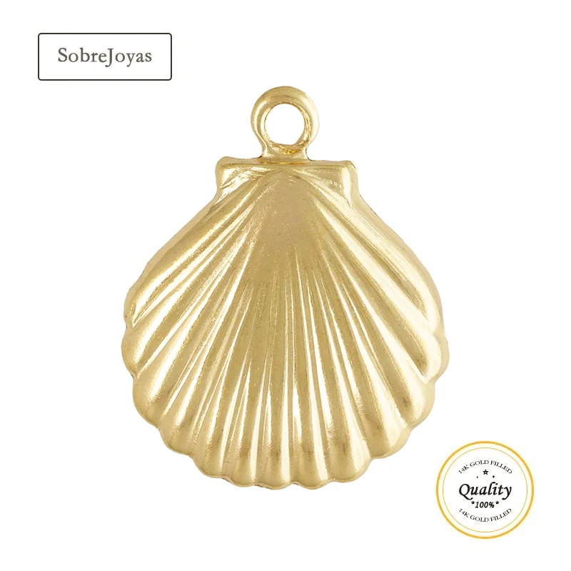 Shell Charm 14K Gold Filled Shells Pendant Wholesale Shells Charm Jewelry for DIY Bracelet Necklace Making Jewelry Findings