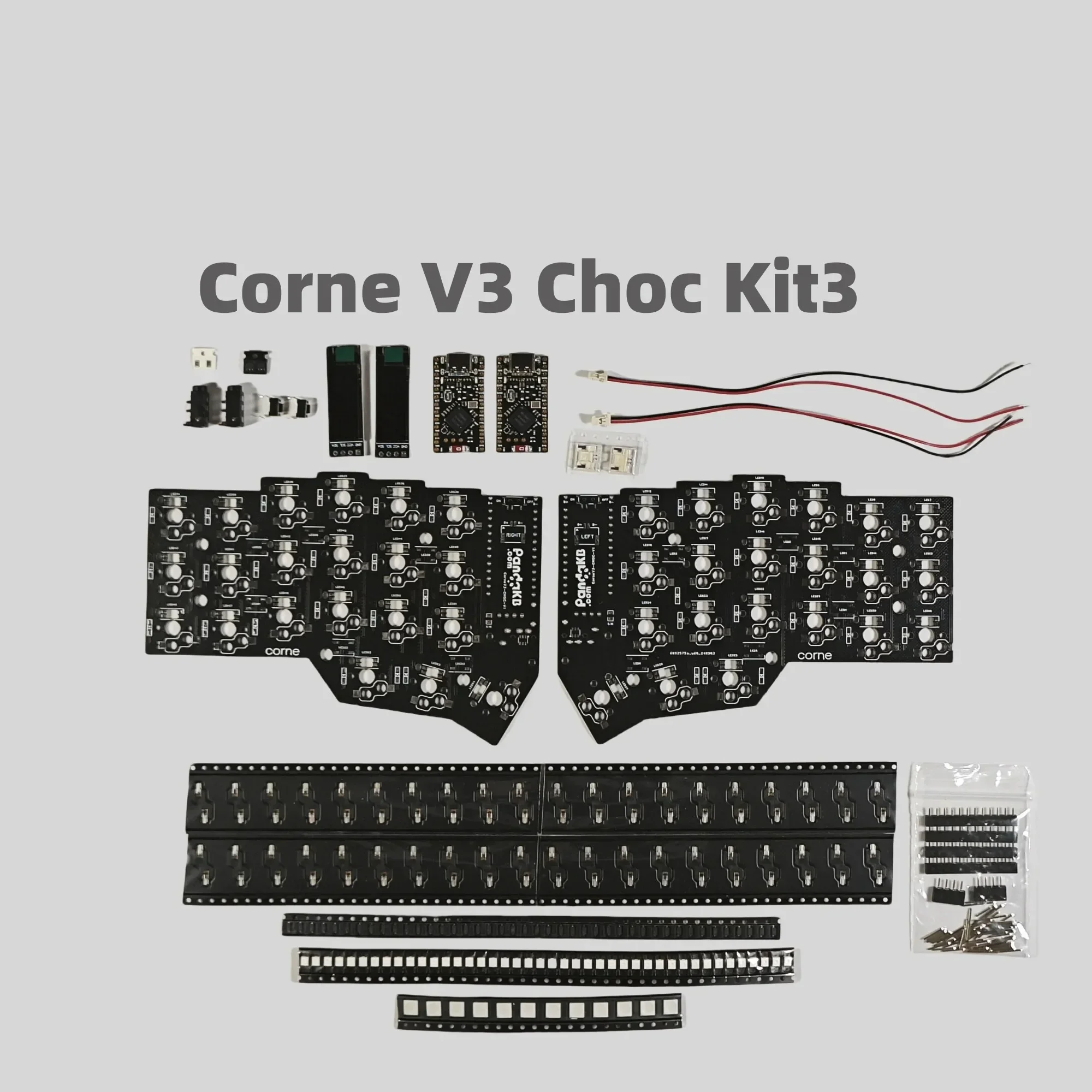 カスタムロープロファイルキーボードキット,corne v3 choc,kailh choc,v1/v2分割キーボード,crkbdメカニカルキーボードアクセサリー