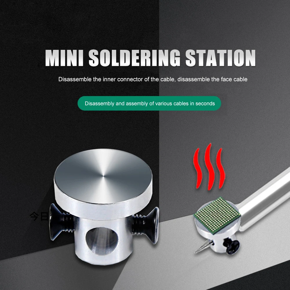 Mini Ironing Station Table Small Aluminum Alloy Heating Table For T12 936 Motherboard IC Chips Soldering Station Welding Tools