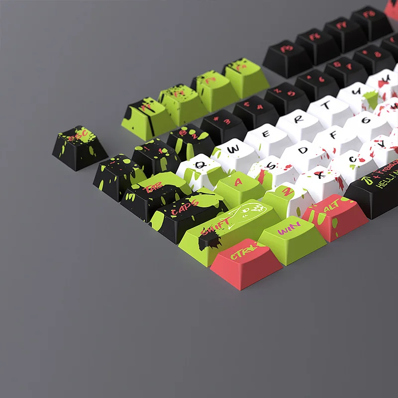 

Graffiti series five sublimation PBT keycaps small full set of DIY mechanical keyboard - original height 126 keys