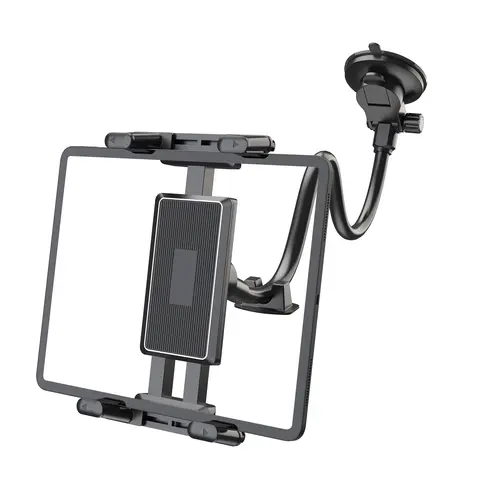 Dashboard Tablet Holder for Car Suction Cup Car Windshield Mount with Large Clamp for All 5"-15" Tablet and phone Devices