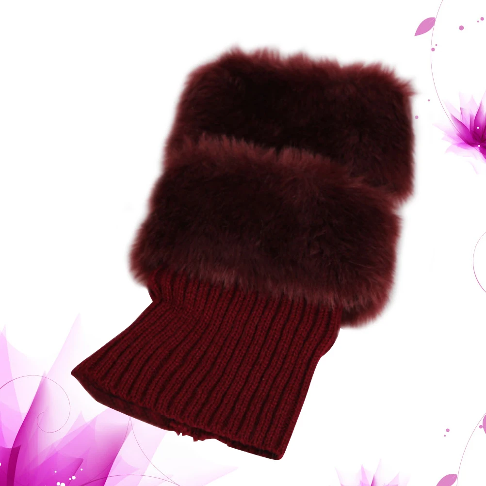 

Short Faux Boot Cuffs Women Leg Warmers Set Winter Socks For Ankle Boots Pair With Tights Skirts Jeans Dark Gray Free Size