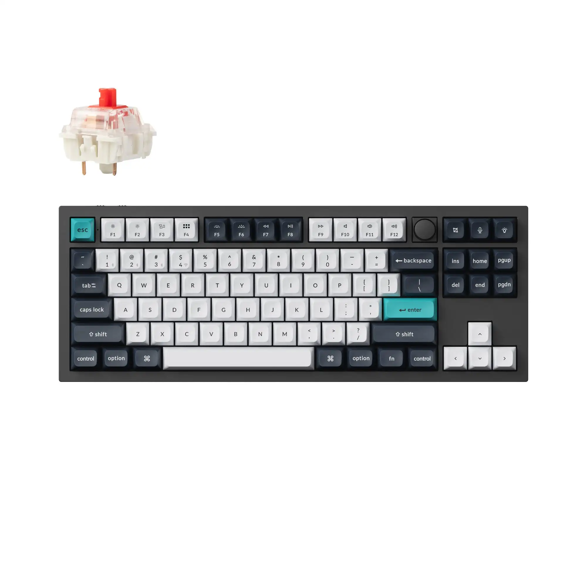 Keychron Q3 Max QMK/VIA Wireless Custom Mechanical Keyboard for Mac Windows Linux Gateron Jupiter Switch