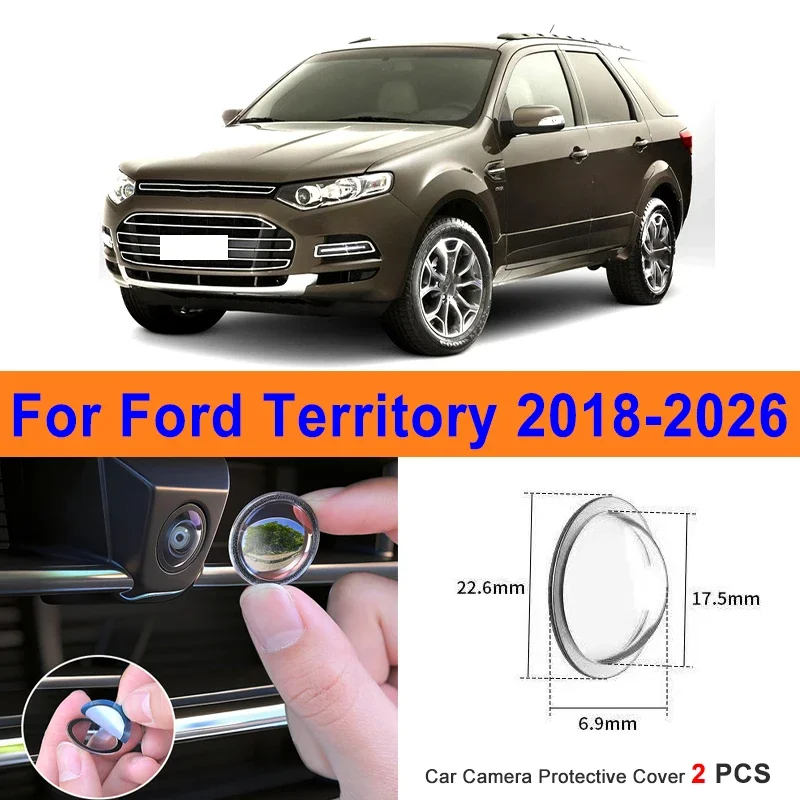 

360 Reverse Image Car Camera Cover Anti-Scratch PC Lens Protector Stickers For Ford Territory 2018-2026 2Pcs