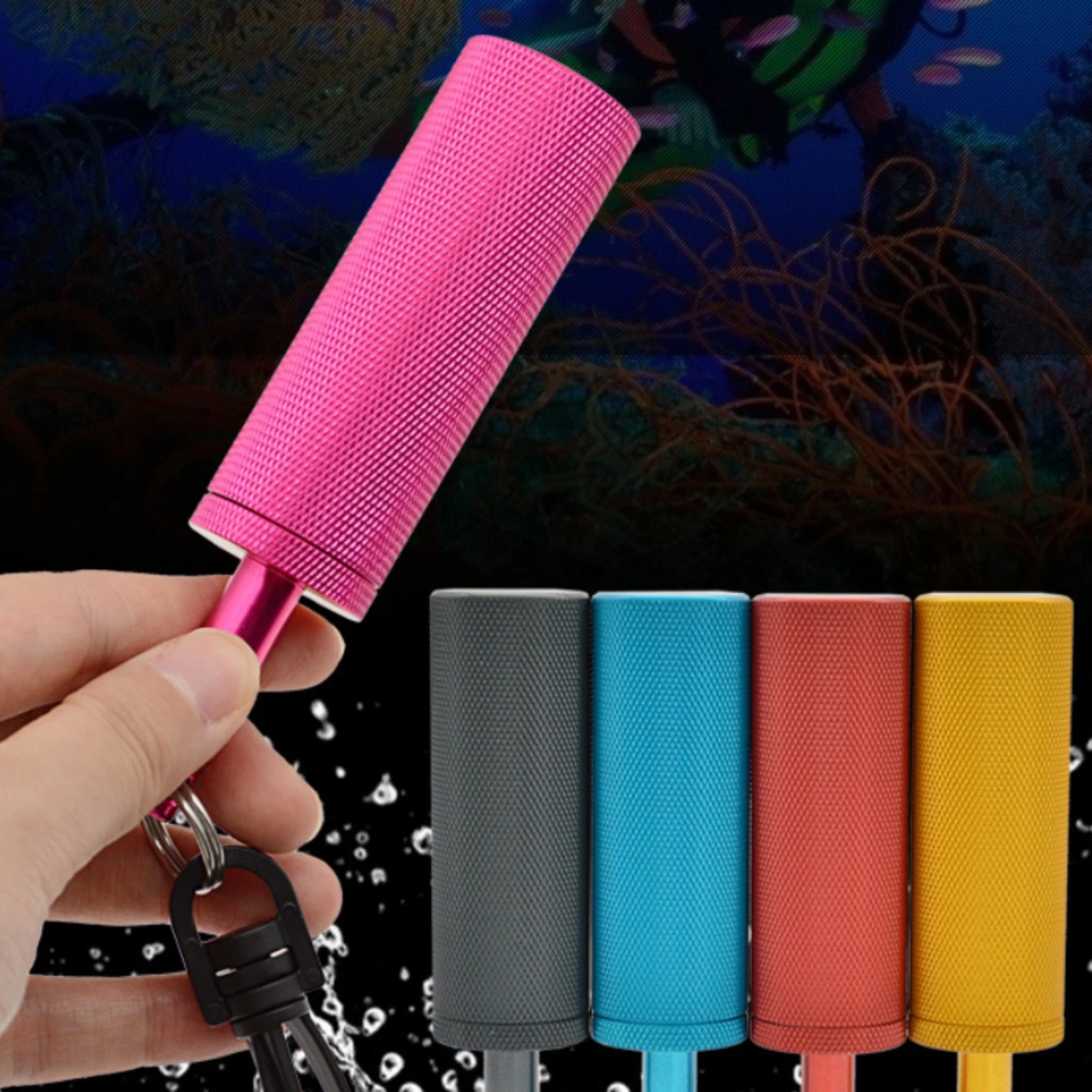 Underwater Diving Warn Shaker Handheld Diving Shaker with Snap Hook Compact Clear for Scuba Divers
