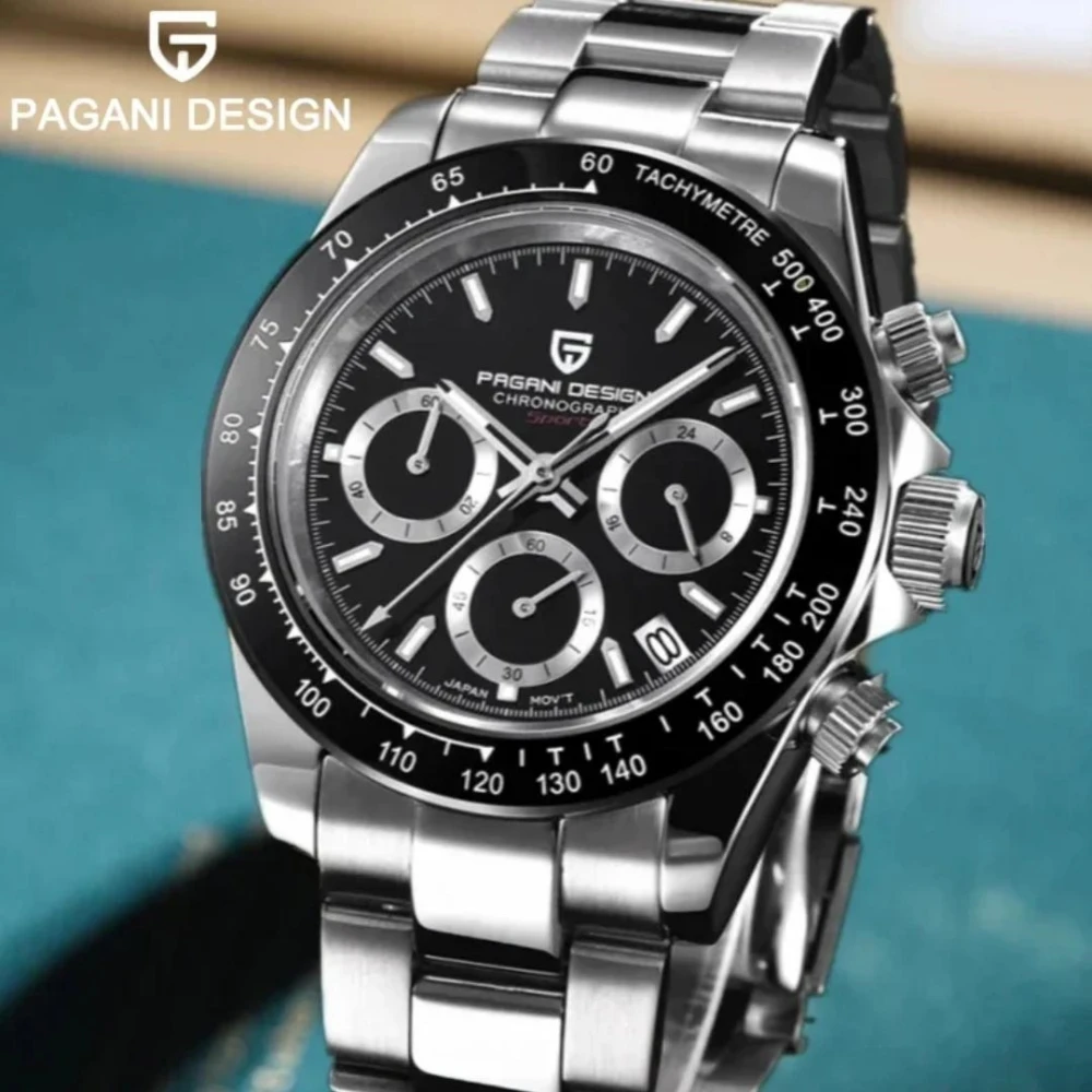 

Новые мужские наручные часы PAGANI DESIGN 2026: люксовый кварцевый хронограф с автоматической датой, водонепроницаемость 100 м, механизм JAPAN VK63.