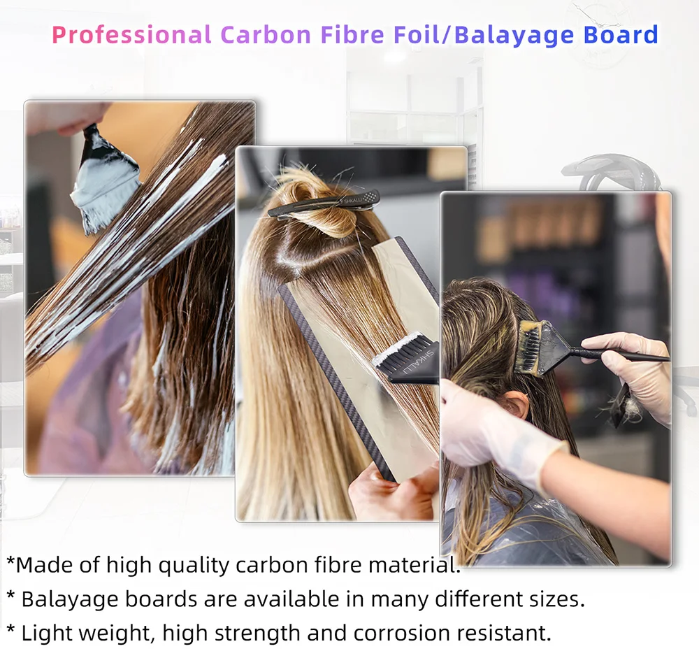 Professional Carbon Fiber Hair Color Applicator - Lightweight & Unbreakable Highlighting Board for Salon, Balayage, DIY Home Hai